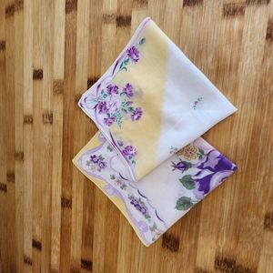 Vintage Floral Printed Hankie